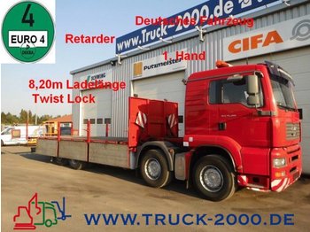 Dropside/ Flatbed truck MAN TGA35.480 8.20mLadefläche*TwistLock*DeutscherLKW: picture 1
