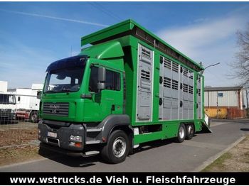 Livestock truck MAN TGA 26.350 Finkl 3 Stock Lift Hubdach: picture 1