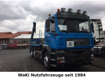 Skip loader truck MAN TGA 26.430 6x2/4 Schalter Meiller Tele Absetzer: picture 1