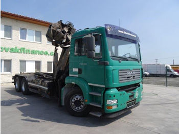 Dropside/ Flatbed truck MAN TGA 26.430,6x4,container carrier with crane,E 4: picture 1