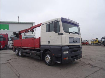 Dropside/ Flatbed truck MAN TGA 26.460 6x2 with hydraulic crane: picture 1
