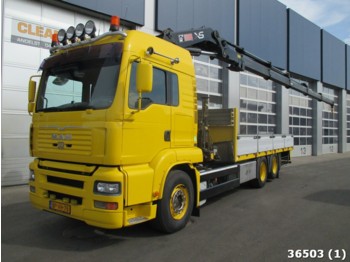 Dropside/ Flatbed truck MAN TGA 28.390 6X2 Hiab 42 ton/meter Kran: picture 1