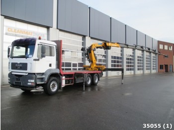 Dropside/ Flatbed truck MAN TGA 33.430 6x4 with Effer 34 ton/meter crane: picture 1