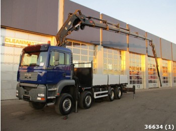 Dropside/ Flatbed truck MAN TGA 35.410 8x6 Hiab 40 ton/meter Kran + JIb: picture 1