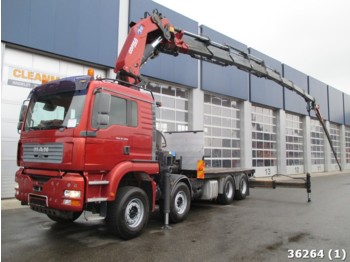 Dropside/ Flatbed truck MAN TGA 35.480 8x4 with 81 ton/meter crane + JIB: picture 1