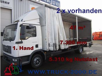 Curtainsider truck MAN TGL 12.180 Edscha Schiebeplane *7,30m lang *47m³: picture 1