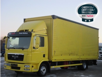 Curtainsider truck MAN TGL 12.250 4X2 BL, Euro 5, Schiebeplane, AHK, LBW: picture 1