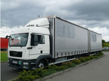 Curtainsider truck MAN TGL 12.250 Euro 5 + befahrbar! PLANDEX Anhänger: picture 1