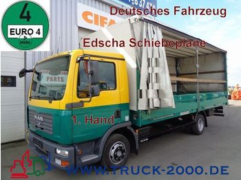 Curtainsider truck MAN TGL 8.150 Edscha Schiebeplane*1.Hand*Euro 4: picture 1