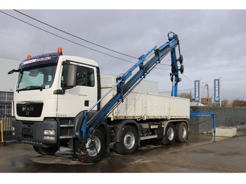 Dropside/ Flatbed truck MAN TGS 35.400 BL 8x4 + HIAB 125-4: picture 1