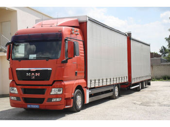 Curtainsider truck MAN TGX 18.440 Retarder Anhänger TOP!!!: picture 1