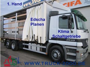 Curtainsider truck MERCEDES-BENZ 2540 Actros Edscha Planen Links+Rechts*Klima: picture 1