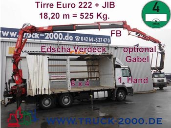 Dropside/ Flatbed truck MERCEDES-BENZ 2636 Actros  6X4  Tirre 222 + JIB 18,20m- 525 KG: picture 1