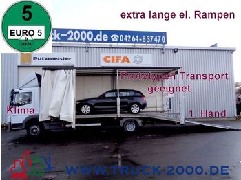 Autotransporter truck MERCEDES-BENZ 822 Atego SpezialGeschlosseneTransport+el.Rampen: picture 1