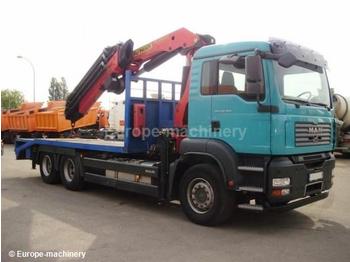 Dropside/ Flatbed truck for transportation of heavy machinery Man 28.360 + PK29002: picture 1