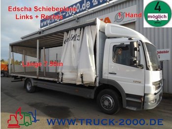 Curtainsider truck Mercedes-Benz 1218 Atego II EdschaSchiebeplaneL+R, Länge 7,90m: picture 1