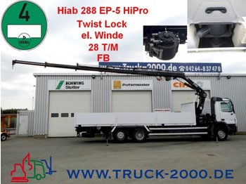 Dropside/ Flatbed truck Mercedes-Benz 2541 Actros Hiab288*FB*28 T/M*TwistLock*el.Winde: picture 1