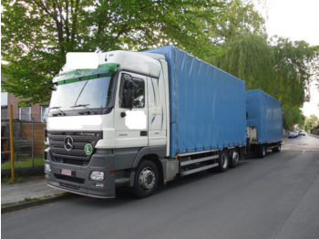 Curtainsider truck, Crane truck Mercedes-Benz 2541 + Kran + Edscha + 3 Pedale + Anhänger + Eu5: picture 1