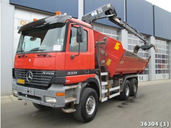 Tipper Mercedes-Benz 3331 6X6 EPS Steel with HMF 12 t/m crane: picture 1
