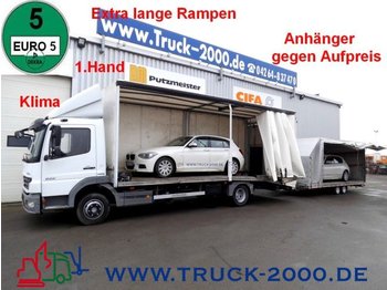 Autotransporter truck Mercedes-Benz 822 Atego SpezialGeschlosseneTransport+el.Rampen: picture 1