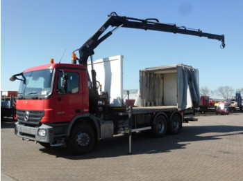 Curtainsider truck Mercedes-Benz ACTROS 2632 HIAB 144 BS-3 HIDUO: picture 1