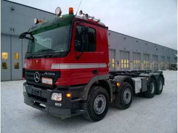 Skip loader truck Mercedes-Benz Actros 3244K 8x4 - vaijerilaite: picture 1
