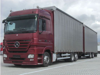 Curtainsider truck Mercedes-Benz Jumbohänger-Komplettzug Actros 2544 / Hubdach: picture 1
