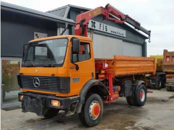 Tipper Mercedes Benz SK 1729 4x4 tipper + crane: picture 1