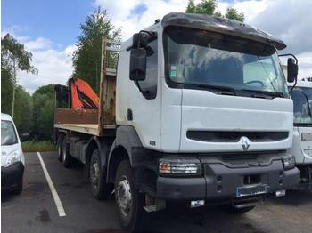 Dropside/ Flatbed truck Renault 420.32 - Plateau Grue: picture 1