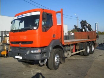 Dropside/ Flatbed truck Renault KERAX 370 DCI + HIAB 144: picture 1