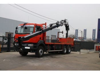 Dropside/ Flatbed truck Renault KERAX 410 DXI + HIAB 166DS 5X: picture 1