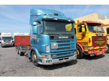 Container transporter/ Swap body truck SCANIA R124LB6X2NB420 Def Motor: picture 1