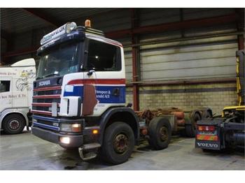 Container transporter/ Swap body truck Scania 124-470 8X4 full steel suspension: picture 1