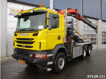 Skip loader truck Scania G 400 6x6 Euro 5 Palfinger 18 ton/meter Kran: picture 1