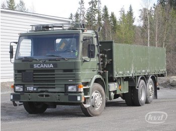 Tipper Scania P112M 6x2 Flak-lämmar (kran) -82: picture 1