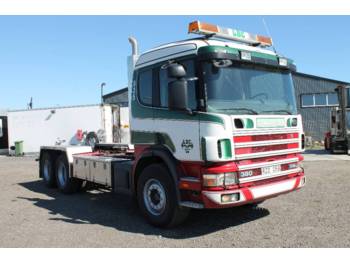 Container transporter/ Swap body truck Scania P114GB 6X2 NZ380 Lågmil: picture 1