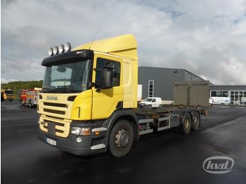 Container transporter/ Swap body truck Scania P380LB HNB (Export only) 6x2 Interchangeable (tail lift): picture 1