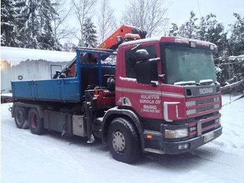 Hook lift truck Scania P94G310, 6x2/43+ vaijerilaitteet+nosturi: picture 1