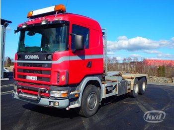 Container transporter/ Swap body truck Scania R124GBNA470 6x4 Lastväxlare -02: picture 1