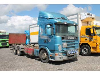 Container transporter/ Swap body truck Scania R124LB6X2NB420 Def motor: picture 1