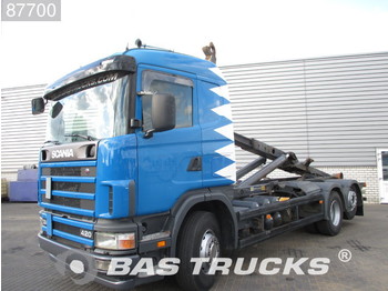 Container transporter/ Swap body truck Scania R124L 420 Manual+Retarder Liftachse Euro 3: picture 1