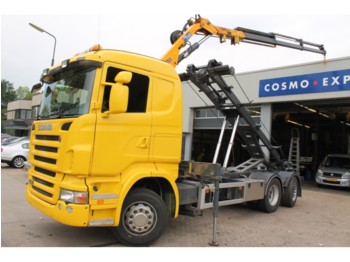 Container transporter/ Swap body truck Scania R440 6X2 NCH + KRAAN: picture 1
