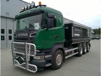 Container transporter/ Swap body truck Scania R730 8x4 Tridem - Sivukaatolava tai - Alustana: picture 1