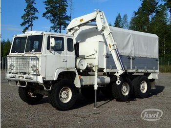 Curtainsider truck Scania SBAT 111SA 166 (TBG 40) 6x6 Flak-lämmar (kapell) (kran): picture 1