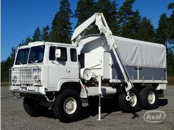 Curtainsider truck Scania SBAT 111SA 166 (TBG 40) 6x6 Flak-lämmar (kapell) (kran): picture 1
