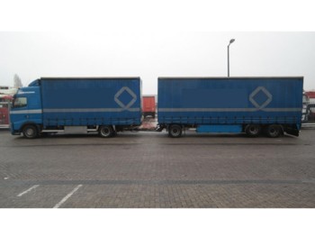Curtainsider truck Volvo FH 440 CURTAINSIDE COMBI WITH FLOOR 3 AXLE TRAILER: picture 1