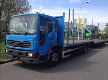 Dropside/ Flatbed truck Volvo FL615 4x2 vrachtwagen + Aanhangwagen: picture 1