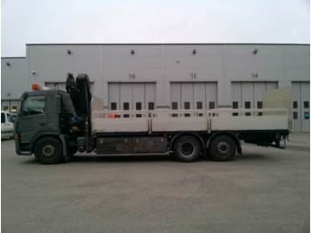 Dropside/ Flatbed truck Volvo FM9 6x2 - Avolava - HMF 2020 vm 2010 nosturi: picture 1