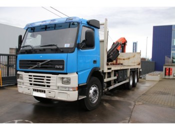 Dropside/ Flatbed truck Volvo FM 12.380 + PALFINGER PK 17 (4x): picture 1