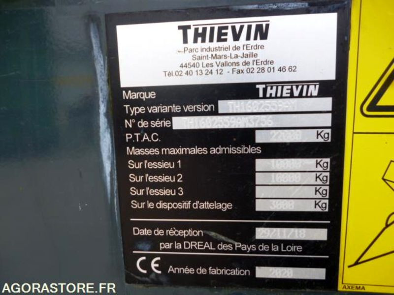 Agricultural machinery BENNE AGRICOLE THIEVIN CORTAL 160 59